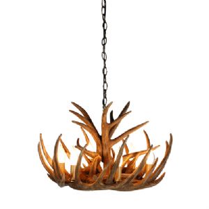 Wilderness Tall 6 Arm Antler Chandelier